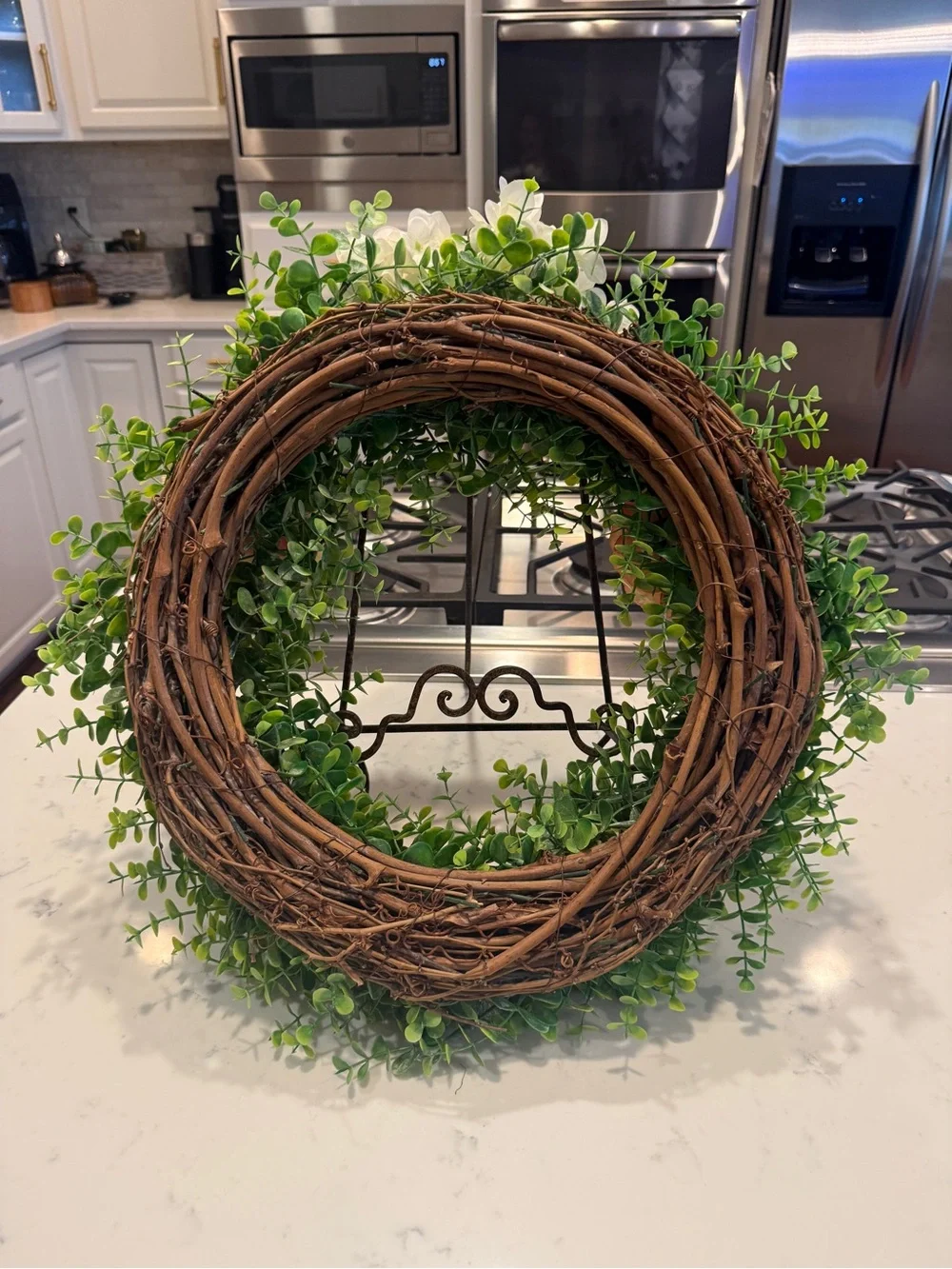 Faux Eucalyptus Wreath faux eucalyptus
